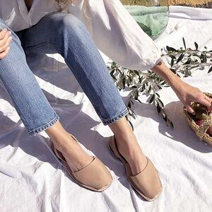 PONS Avarcas Women’s Tan Leather Slingback Sandals
